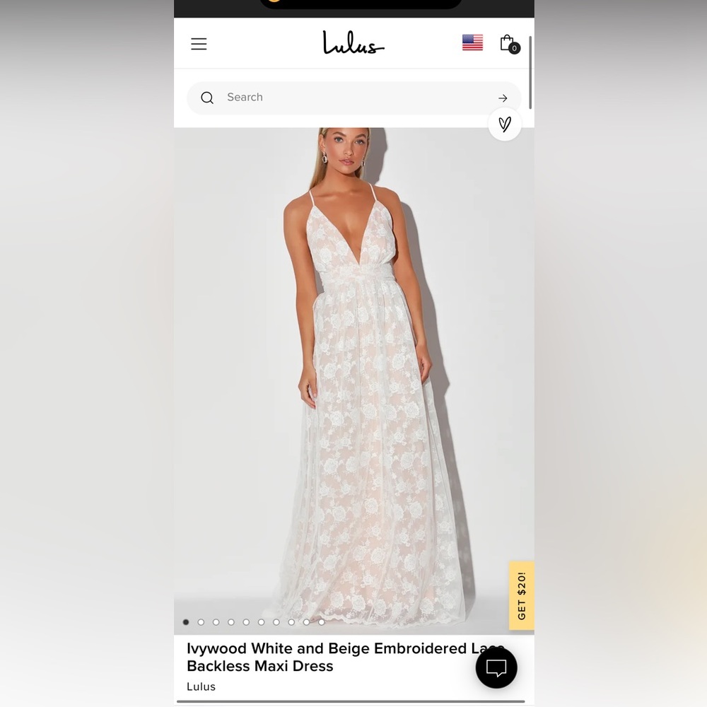 White floral Lacey dress